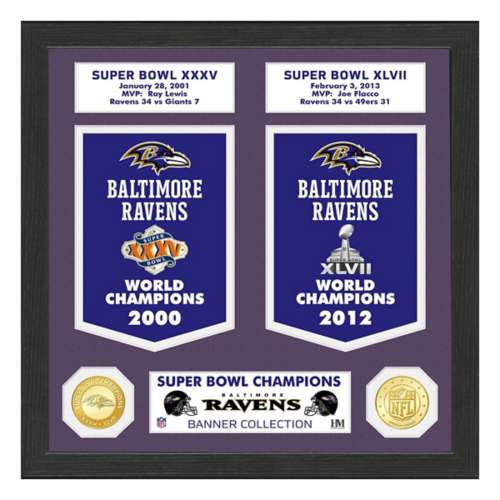 Baltimore Ravens Super Bowl Banner Collection Bronze Coin Photo Mint
