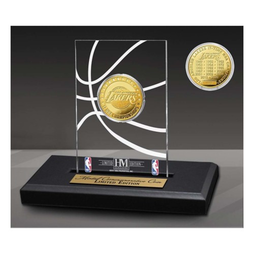 Los Angeles Lakers 17-Time Gold Coin Acrylic Desk Top - Primary Image