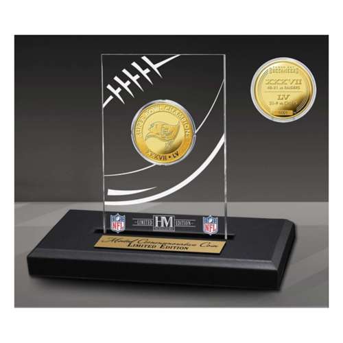 Tampa Bay Buccaneers 2x Super Bowl Champions Gold Coin with Acrylic Display