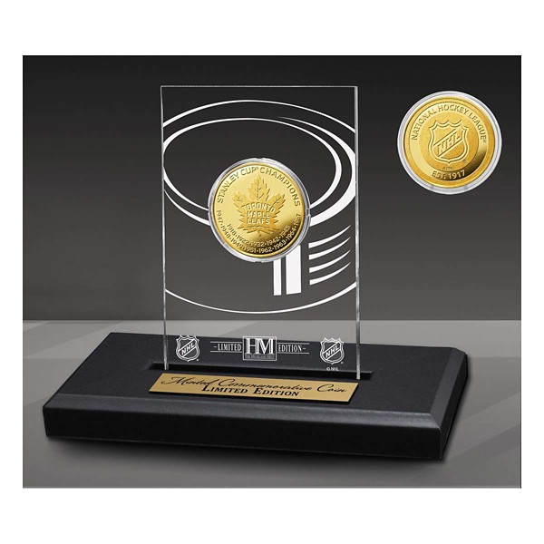 Highland Mint Toronto Maple Leafs 13-Time Champions Acrylic Gold Coin