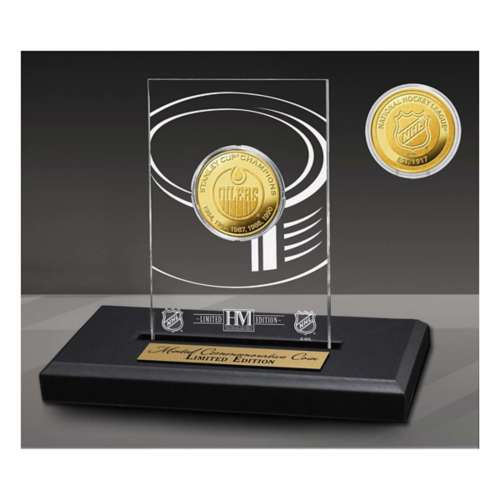 Edmonton Oilers 5-Time Champions Acrylic Gold Coin