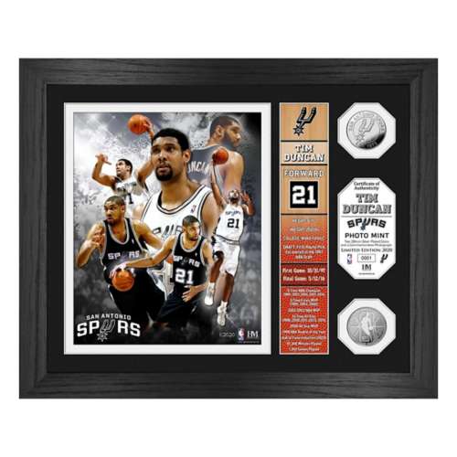 Tim Duncan “Hall of Fame” Banner Silver Coin Photo Mint