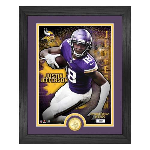 The Highland Mint | Justin Jefferson NFL Impact Jersey Frame