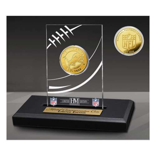 Detroit Lions Gold Coin with Acrylic Display