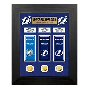 Pittsburgh Penguins 5-Time Stanley Cup Champions Deluxe Gold Coin & Banner Collection, Highland Mint