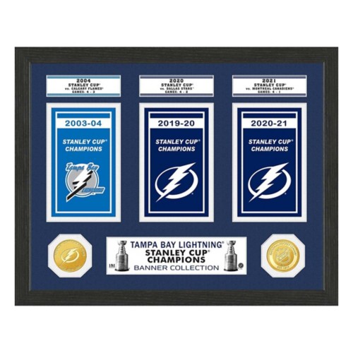 Tampa Bay Lightning Stanley Cup Banner Collection Photo Mint - Primary Image