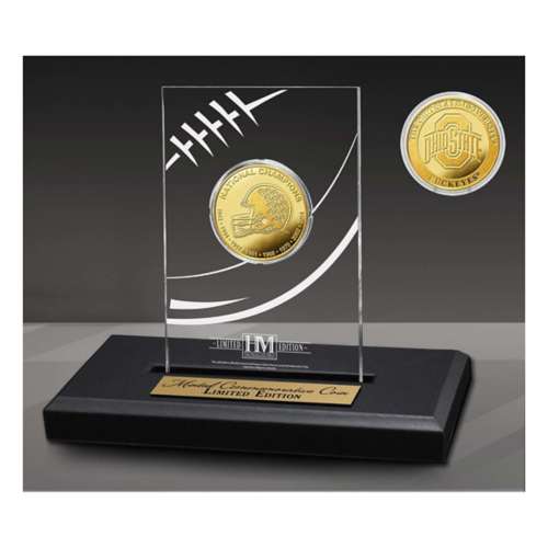 The Ohio State University Buckeyes 8-Time National Champions Gold Coin in Acrylic Display