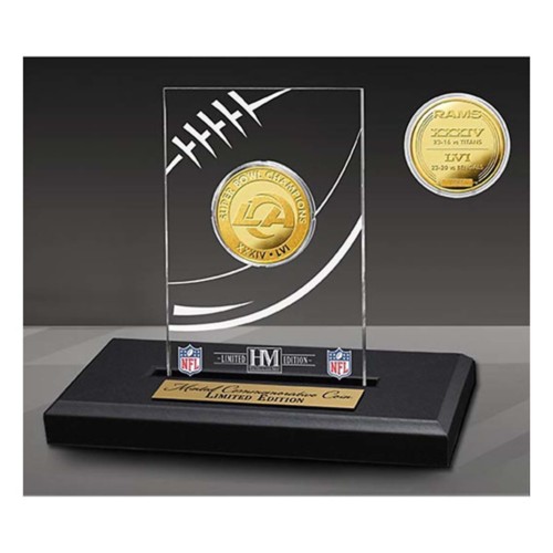 Los Angeles Rams Super Bowl 56 Champions Gold Coin & Acrylic Display - Primary Image