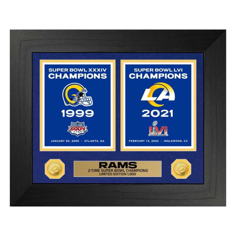 NFL Los Angeles Rams Super Bowl 2022 Gold Coin in Presentation Display