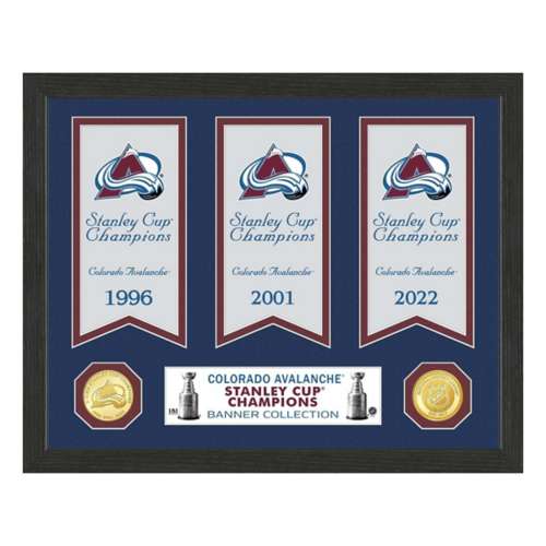 Colorado Avalanche Stanley Cup Banner Collection Bronze Photo Mint