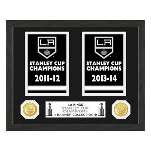 Los Angeles Kings Stanley Cup Banner Collection Bronze Photo Mint