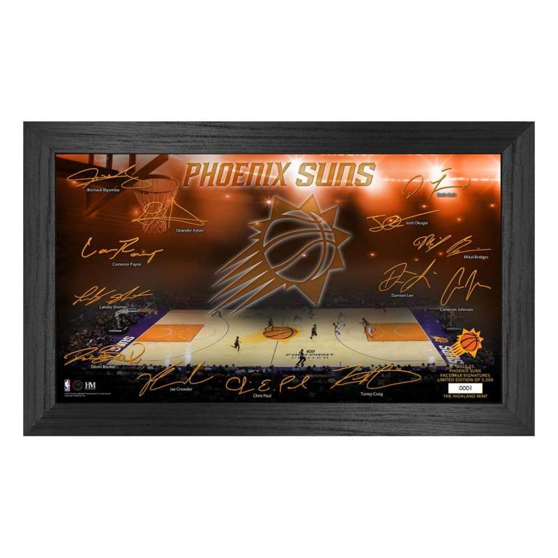 Phoenix Suns Brown Framed Logo Jersey Display Case
