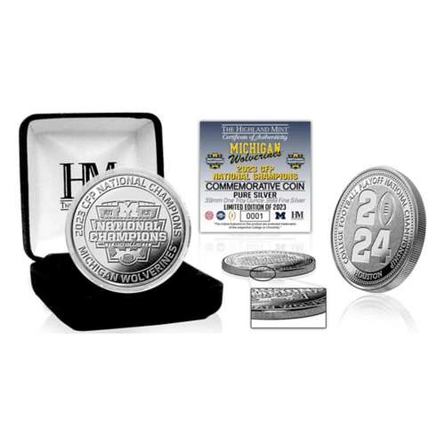 Highland Mint Michigan Wolverines 2023 CFP National Champions 1oz .999 Pure Silver Coin