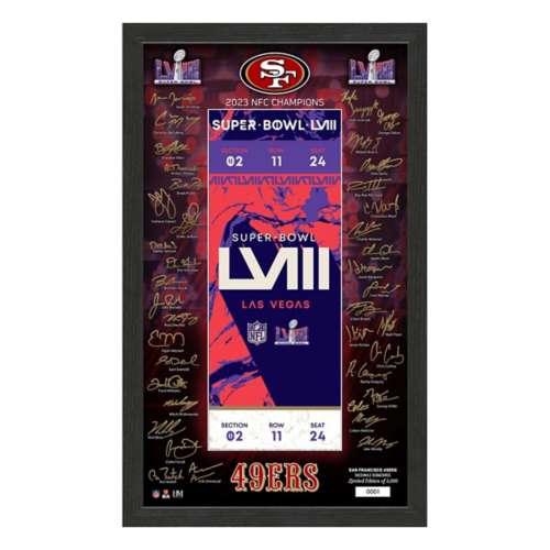 Highland Mint San Francisco 49ers Super Bowl LVIII Signature Ticket Frame