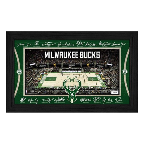 Highland Mint Milwaukee Bucks 2025 Signature Court Frame - Primary Image