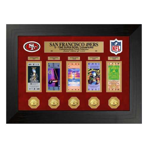 San Francisco 49ers Super Bowl Ticket & Coin Collection Framed