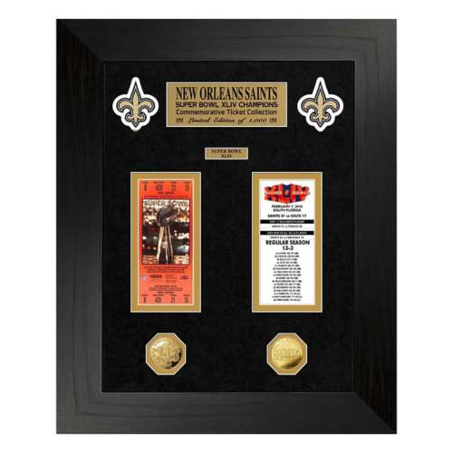 New Orleans Saints Super Bowl Champions Deluxe Gold Coin & Ticket Collection
