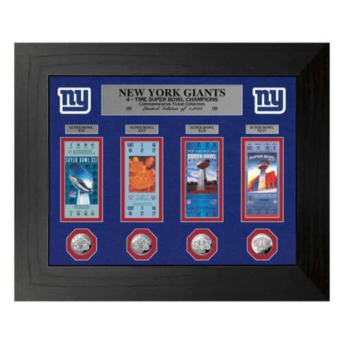 New York Giants Super Bowl Champions Deluxe Silver Coin & Ticket Collection