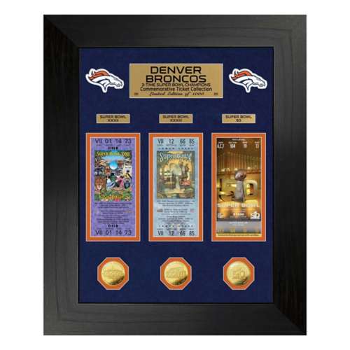 Denver Broncos Super Bowl Champions Deluxe Gold Coin & Ticket Collection