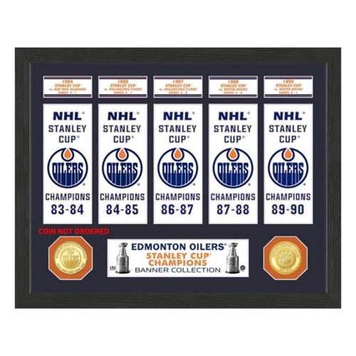 Edmonton Oilers Stanley Cup Banner Collection Photo Mint