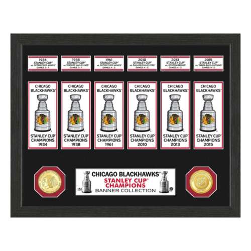 Chicago Blackhawks Stanley Cup Banner Collection Photo Mint