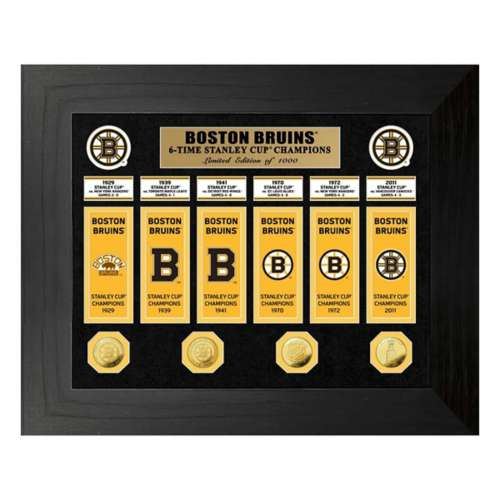 Boston Bruins 6-Time Stanley Cup Champions Deluxe Gold Coin & Banner Collection