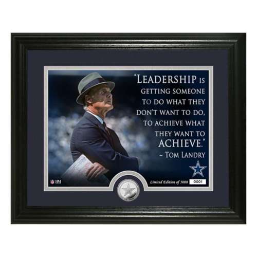 Highland Mint Tom Landry Dallas Cowboys Quote Silver Coin Photo Mint