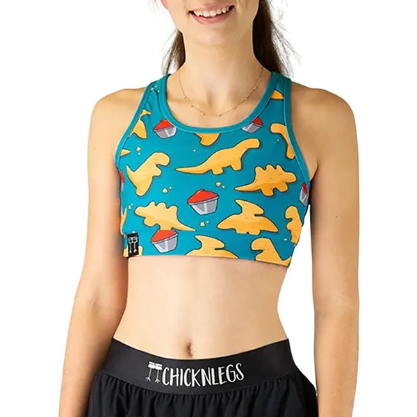 Women's ChicknLegs Running OG Sports Bra Small Nuggets