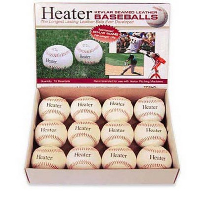 Heater Sports Leather Pitching Machine Baseballs - Dozen