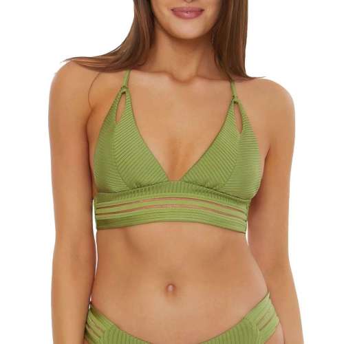 Women's Isabella Rose Queensland Ribbed Halter Swim Bikini Top