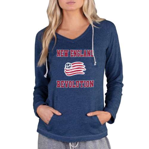 Starter Navy New England Patriots Vintage Logo Raglan Hoodie T-Shirt