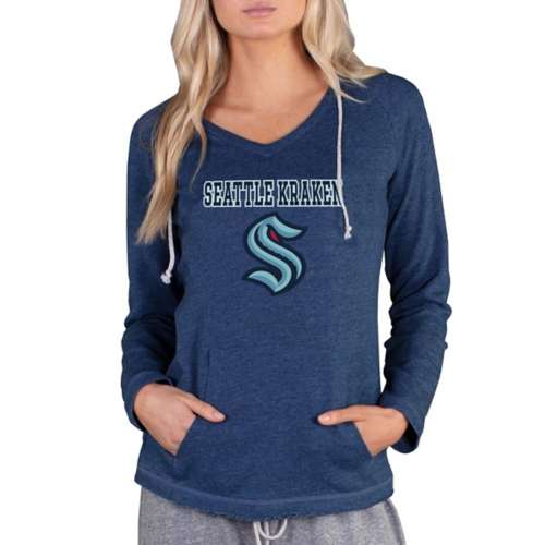 Women's Concepts Sport Navy Dallas Cowboys Mainstream Terry Long Sleeve  Hoodie T-Shirt 