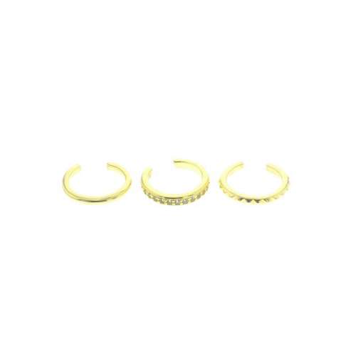Lotus Jewelry Studio Carded Earcuff Trio Earrings