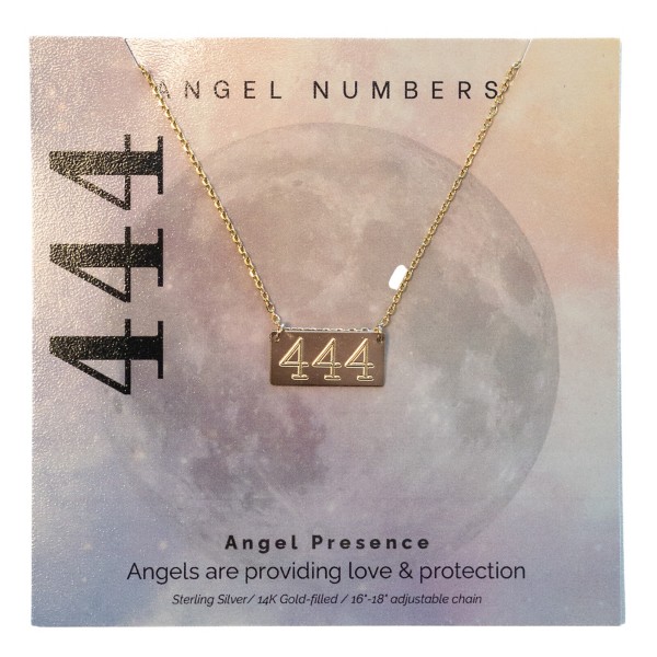 Lotus Jewelry Studio Gold Angel Numbers 444 Necklace