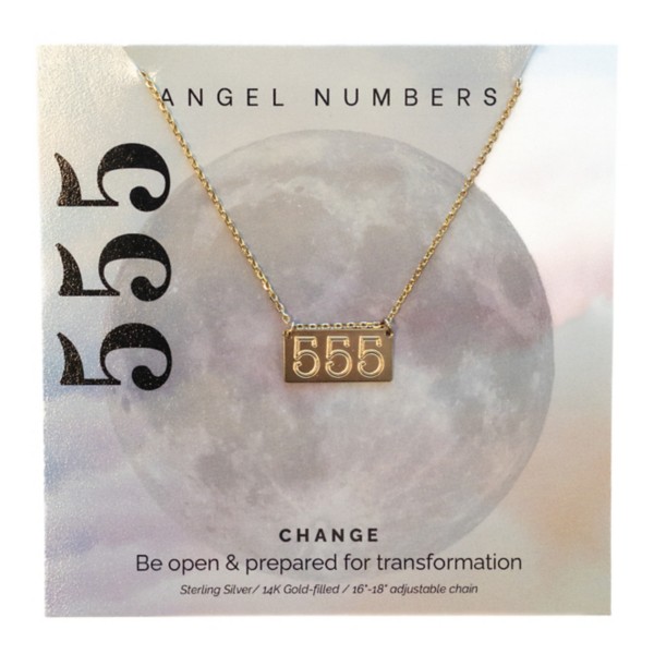 Lotus Jewelry Studio Gold Angel Numbers 555 Necklace