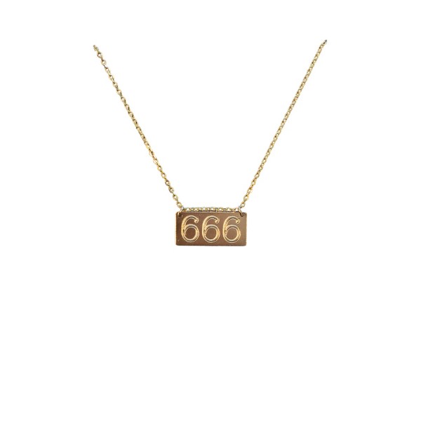 Lotus Jewelry Studio Gold Angel Numbers 666 Necklace