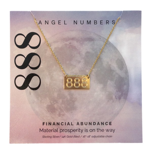 Lotus Jewelry Studio Gold Angel Numbers 888 Necklace