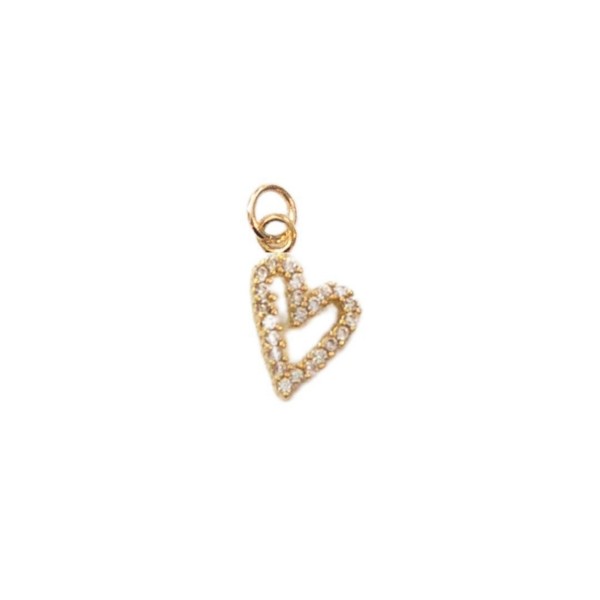 Lotus Jewelry Studio Crystal Heart Charm