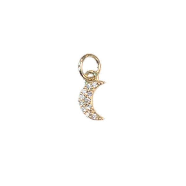 Lotus Jewelry Studio Crystal Moon Charm
