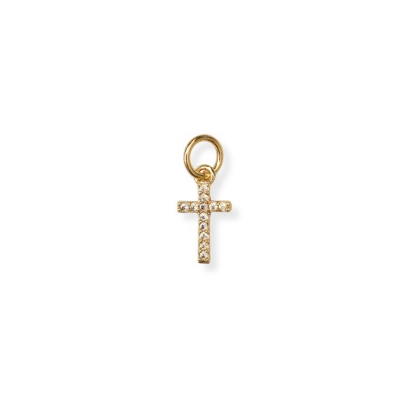 Lotus Jewelry Studio Rhinestone Cross Charm