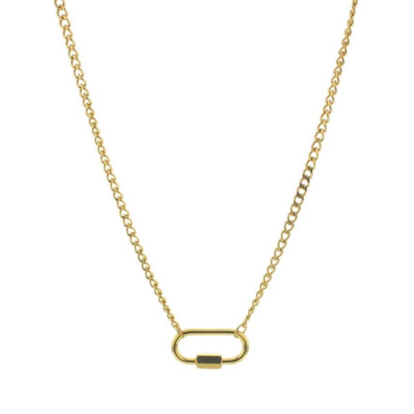 Lotus Jewelry Studio Carabiner Charm Chain Necklace