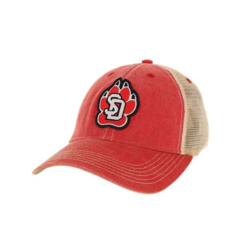 Delaware State University Hornets Trucker Patch Cap | Legacy Apparel | Black/Scarlet | Hat/Adjustable