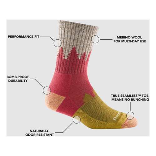 Women's Darn Tough Treeline Micro Crew Midweight Ankle Hiking Socks