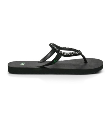 Sanuk Women's Ibiza Monaco Flip Flop Sandal,Black,9 M US 