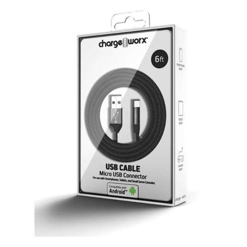 Chargeworx 6ft Micro USB Cable