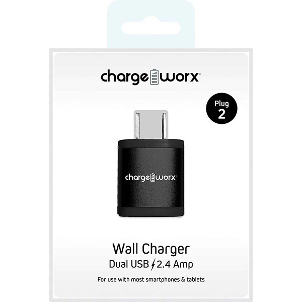 Chargeworx 2.4Amp Dual USB Wall Charger