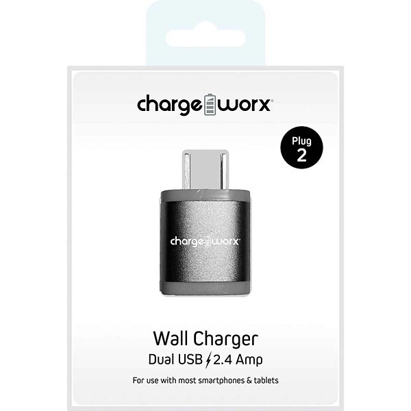 Chargeworx 2.4Amp Dual USB Wall Charger