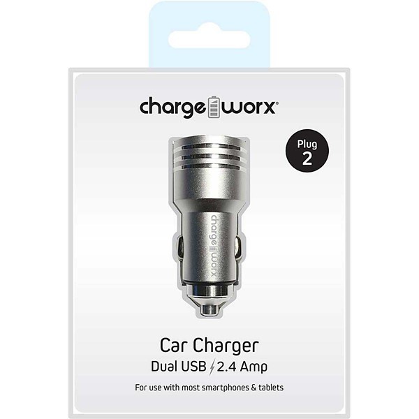 Chargeworx 2.4Amp Dual USB Car Charger