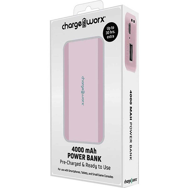 Chargeworx 4000 mAh Pre-Charged & Ready to Use Power Bank