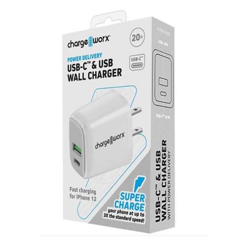 Chargeworx USB-C & USB Wall Charger with Power Delivery